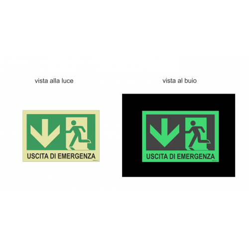Vsafety Cartello Autoadesivo Per Porta 'Exit Only' In Vinile, Formato Orizzontale 300x100 Mm, Colore Nero, Alta Resistenza